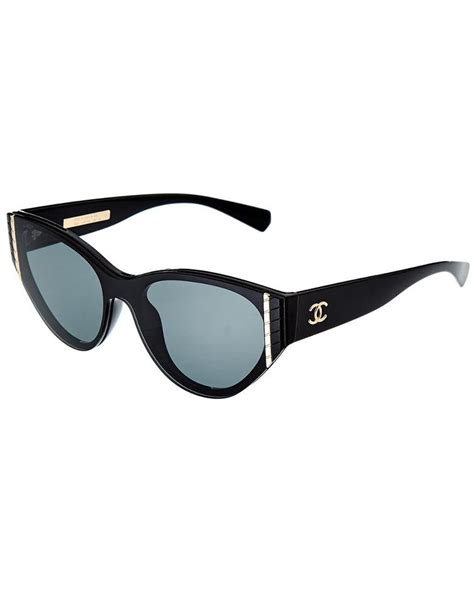 Chanel Women's Ch6054 C501/s4 60mm Sunglasses in Black 